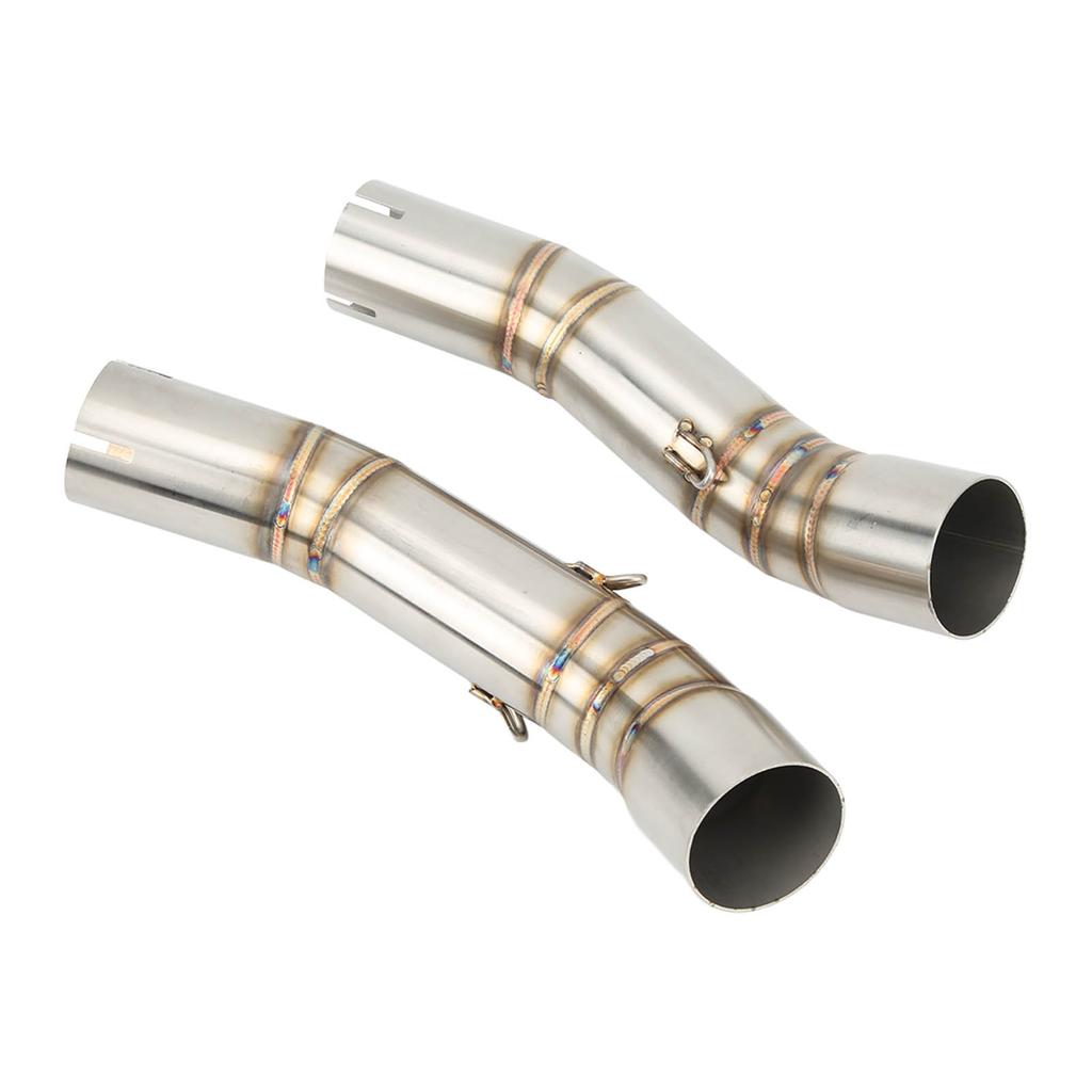 Motorcycle Middle Exhaust Pipe Stainless Steel Glossy Surface Replacement for YZF‑R1 2004‑2006