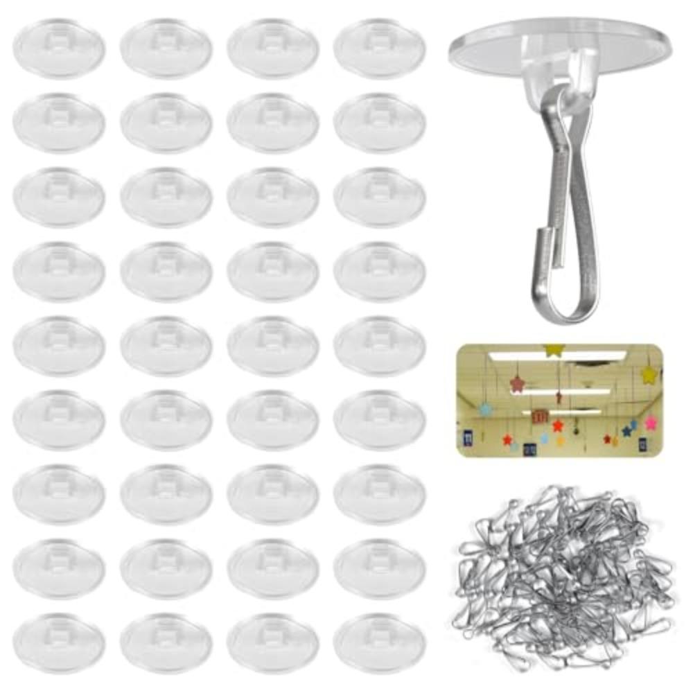 100pcs Christmas Hanging Ornaments Sticky Ceiling Hooks Self Adhesive Suction Cup  for Wedding
