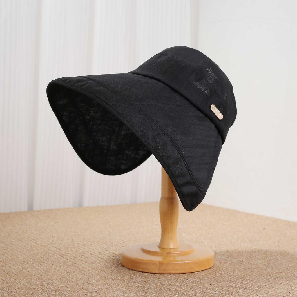 New light breathable bucket hat women's summer sunshade sunscreen ultraviolet versatile outdoor solid color sun hat