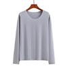 Fall Spring Men Top Seamless Solid Color O Neck Long Sleeves High Stretchy Quick-drying Daily Wear Casual Bottoming T-shirt