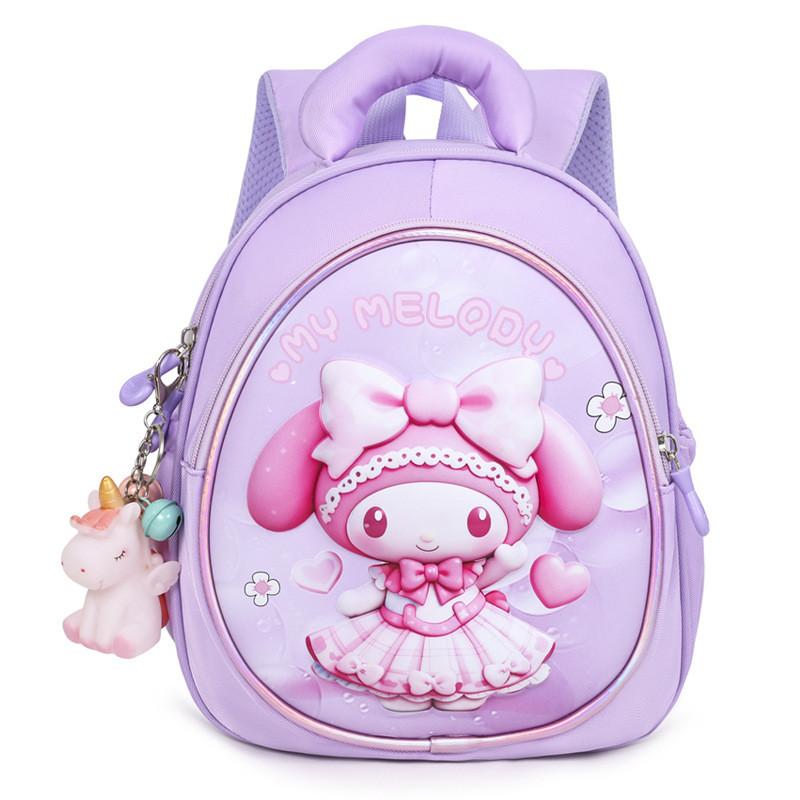 Mochila Infantil Elsa Hello Kitty Kuromi Melody Homem-Aranha Com Nylon Respirável Para Uso Na Educação Infantil E Escolar