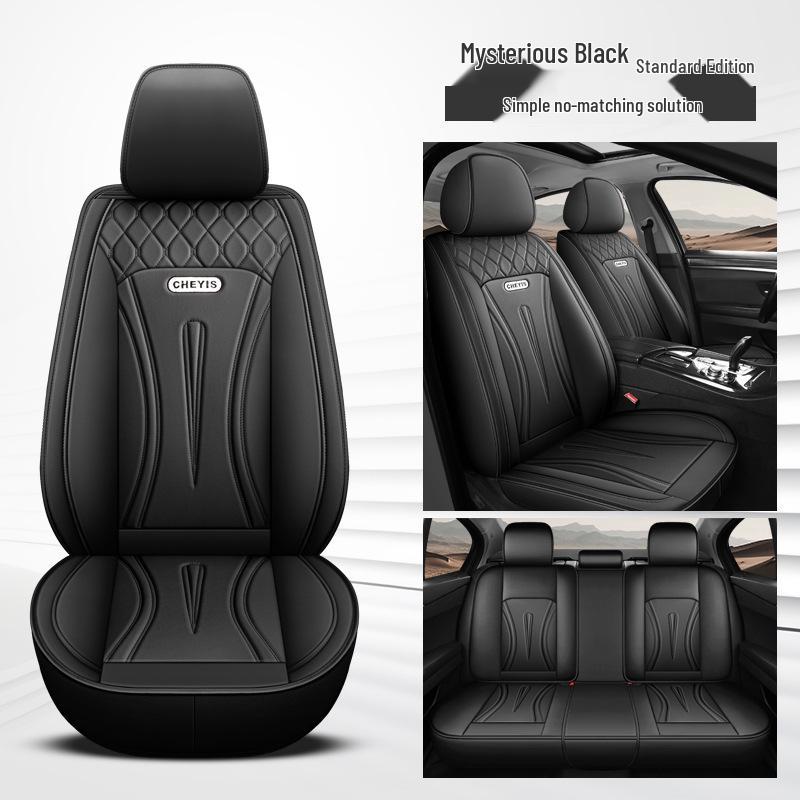 Leather Car Seat Cushion Cover - Full Coverage, All-Season Style