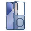 Custodia per telefono pieghevole Z Flip 7, su e giù, magnetica, sensazione pelle, semitrasparente 6