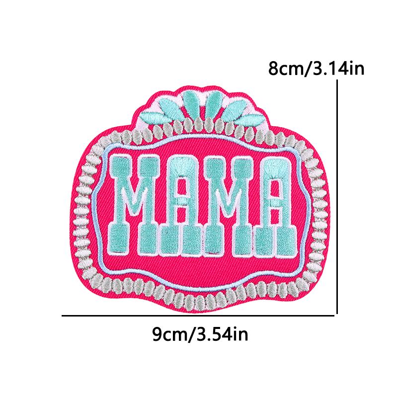 Hats Jeans Sew /Ironing Patch Square Cartoon Letter /Slogan Embroidered Diy Iron On Patches For Clothing Backpack Jackets Badges 