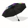 Mickey Mouse,Rainbow Automatic Opening and Closing Umbrella - 8-rib Folding Design, Lightweight and Portable, Suitable for Daily Business Us