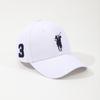 (branco) Boné Polo Boné de Basebol Esportivo Clássico Chapéu Cavalo Grande Cavaleiro Lazer Bordado Não. 3