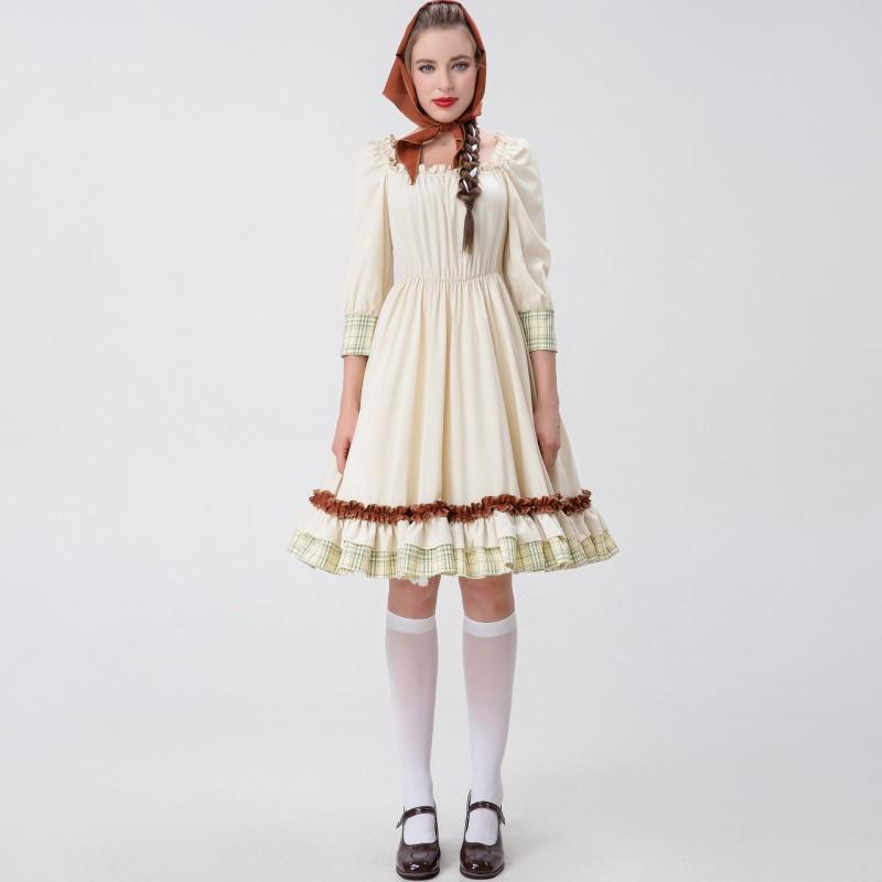 Wolf Grandma Stage Dress Halloween Party Costume Match Girl Cosplay Outfit Women S-XXL