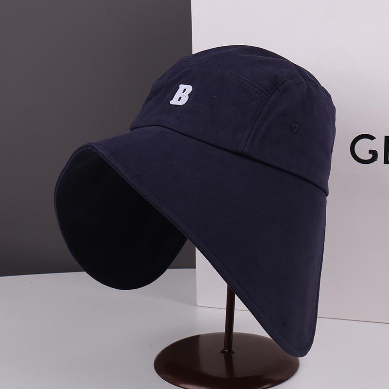 Spring New Letter Fisherman Hat Children Wide Brim Sunshade Sunscreen Hat Showing Face Small Leisure Beach Basin Hat