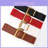 Fashion Wide Elastic Belt For Women With Metal Buckle For Dress And Coat Styling