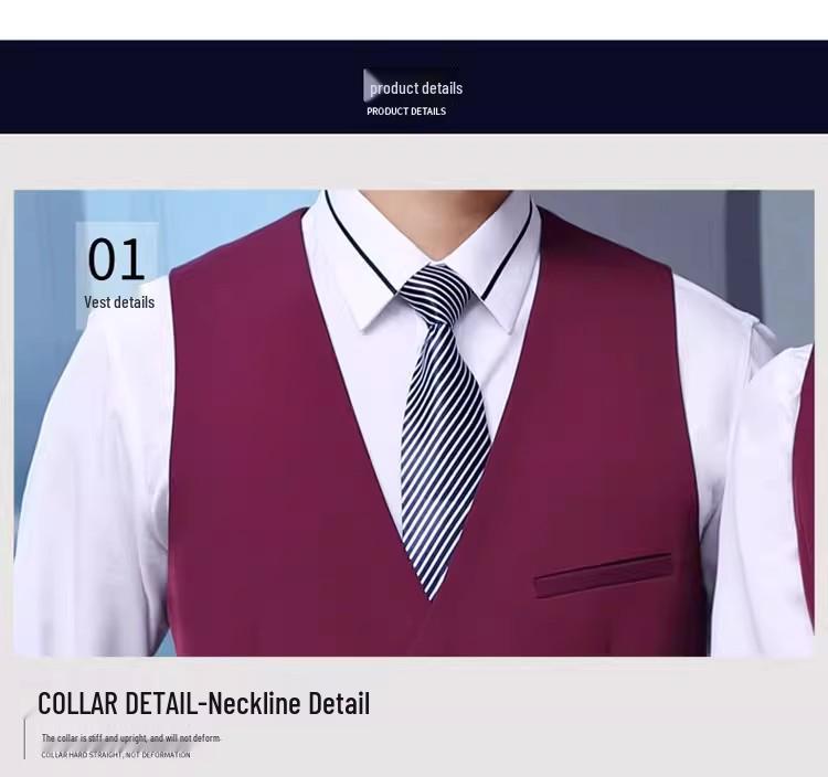 Unisex Professional Vest for Flight Attendants and Hotel Receptionists - Summer Work Uniform