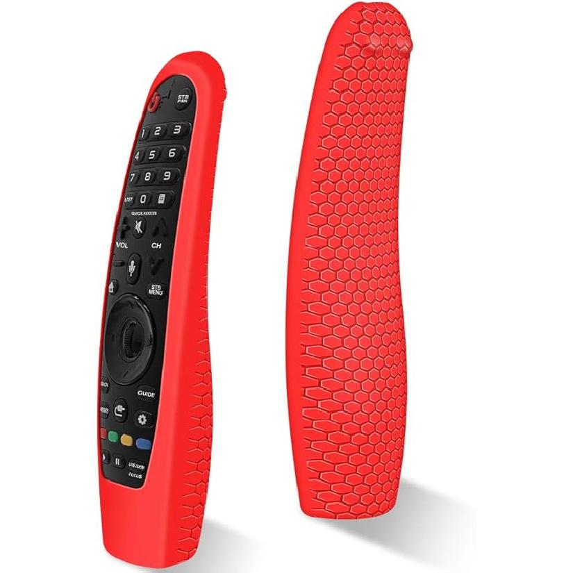 Silicone Protective Case for LG MR20GA MR19BA MR18BA MR650A MR600 Remote Control, Anti-Slip Cover for LG AKB75855501 Magic Remote Skin красный