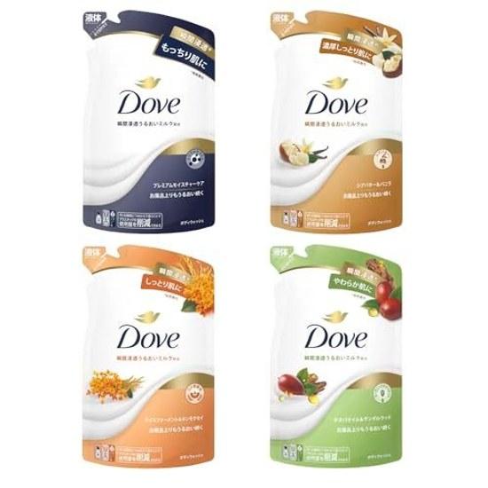 Dove Body Soap (Body Wash) Refill Set Assorted Moisturizing 330g4 MoistureShea ButterOsmanthusJojoba Oil
