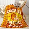Kansas City Football Legacy Personalized Name Blanket Lightweight Customizable Blanket Durable Comfort Throw For Chair Office Chair Office Seaside