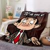 Customiz Name Personality Mr. Bean Blanket Soft &Warm Sofa Office Bed Travel Lunch Break Blanket, Gift Suitable All Seasons