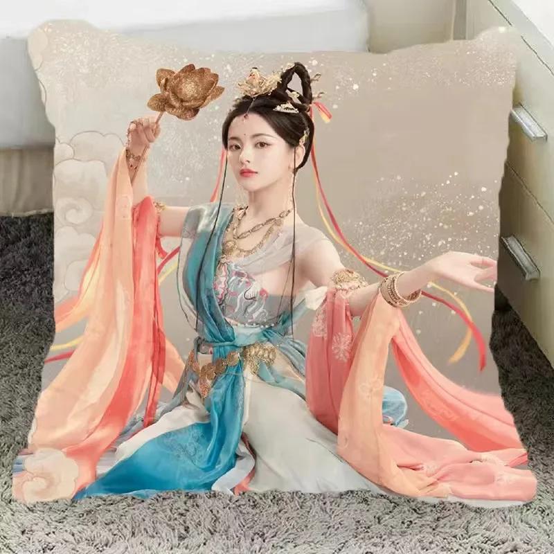 Ding Yuxi Yang Chnagyue Poster Double-sided Print Pillowcase TV Love You Seven Times Drama Stills Home Car Decor Cushion Cover