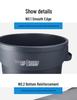Large Round Wheeled Trash Can with Lid for Outdoor or Kitchen Use