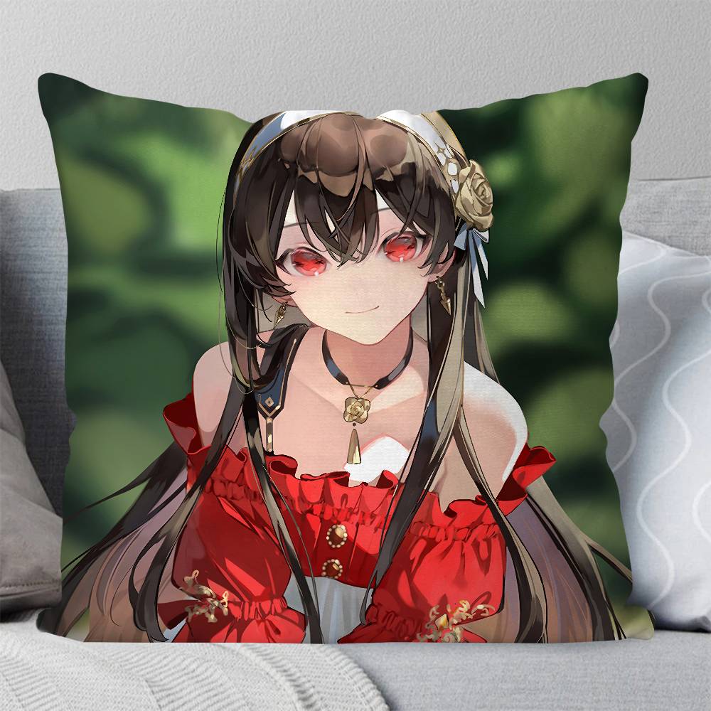 Anime S-SpyXFamilyes Pillow Case Square Pillow Bedroom Sofa Leisure Comfort Cushion Car Living Room Home Decoration