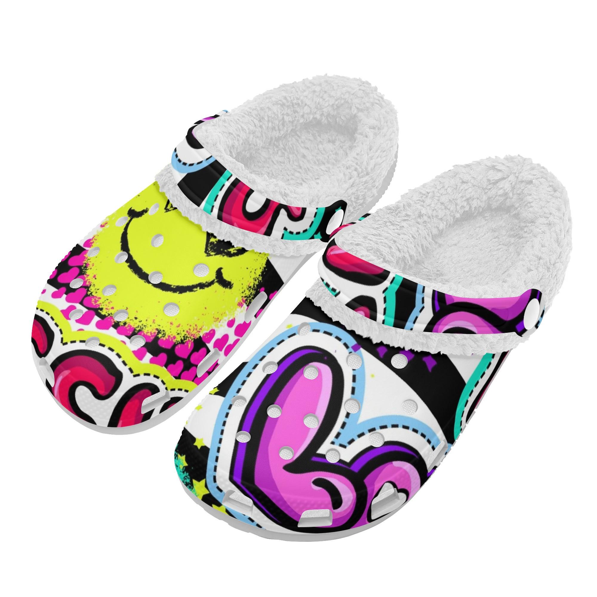 

1 Pair White EVA Clogs Warm Lined Unisex Slip On Shoes Lightweight Comfort Fuzzy Interior Anti Slip Sole For Winter Indoor Outdoor Activities 48 белый