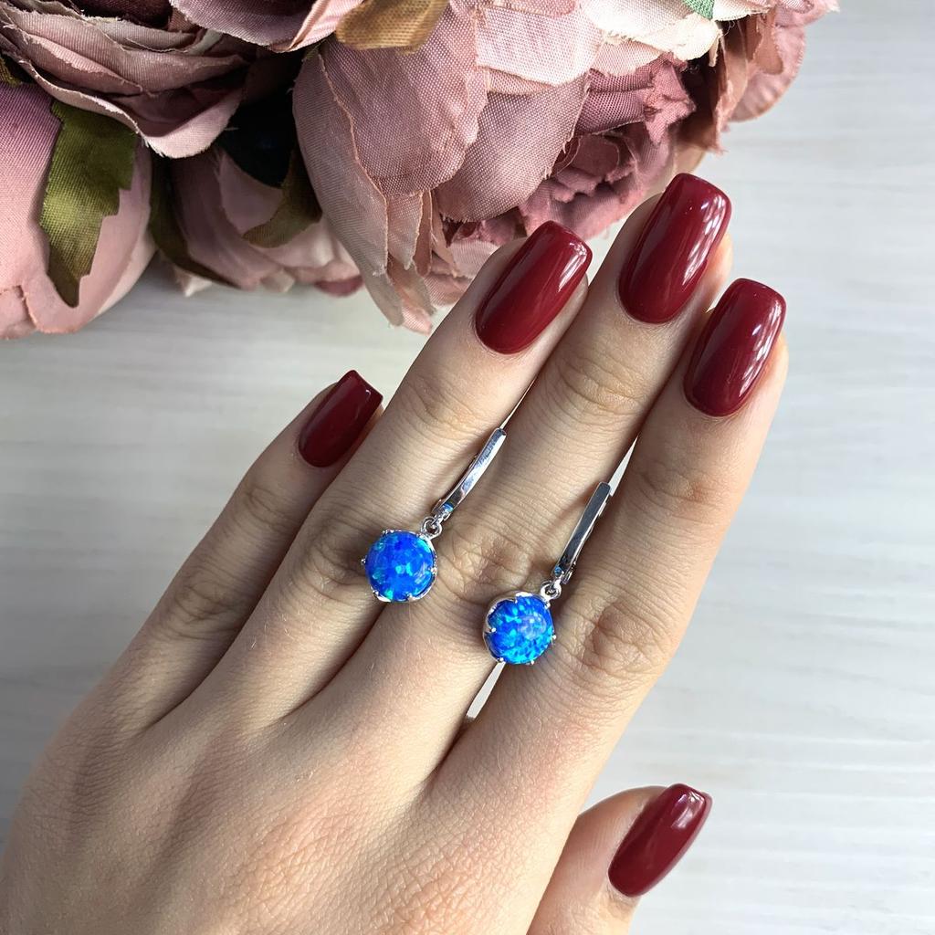 Silberohrringe mit Opal 2,25 ct (2028659)