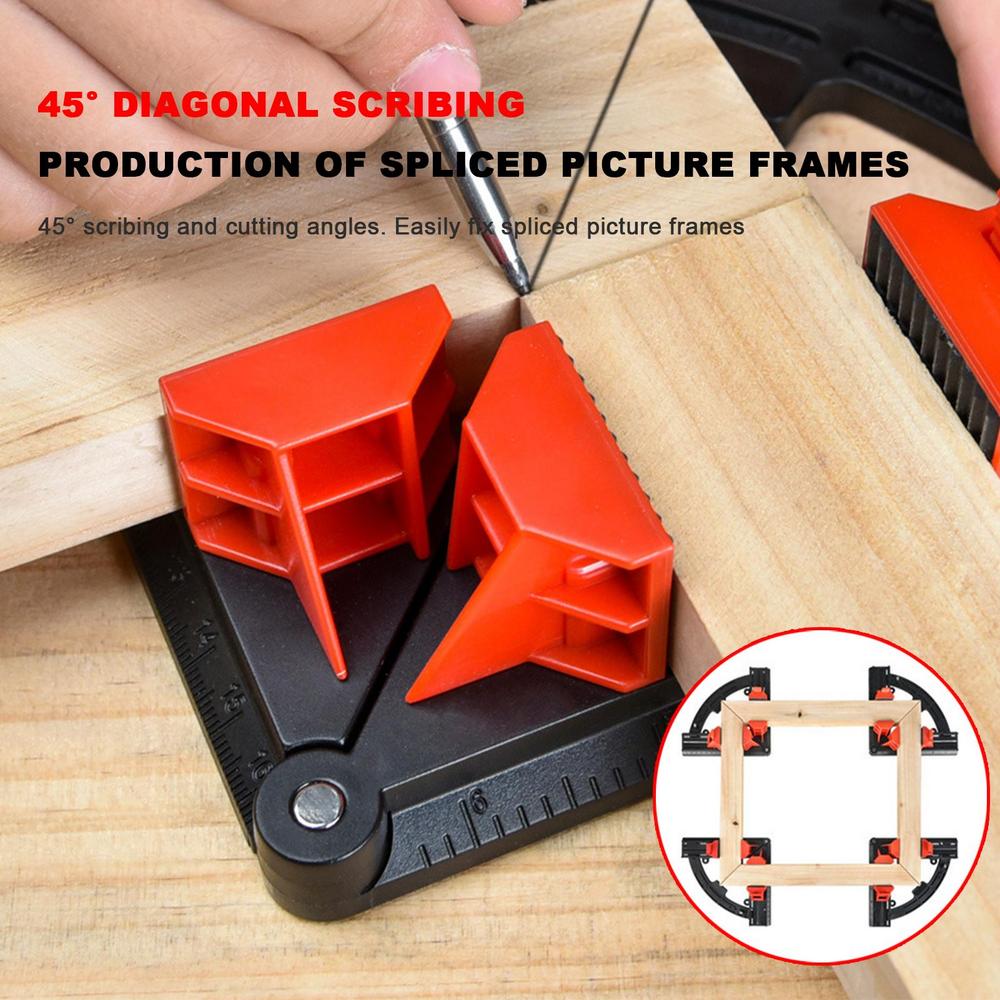 Woodworking Angle Clamp Picture Frame Clip Household Installer 30 to 90 Degree Adjustable Multi-angle Utility Fixation Tool