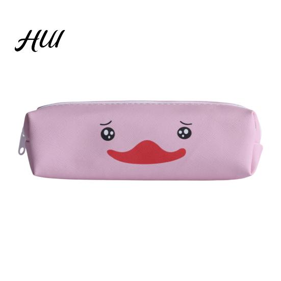 Lightweight Kids Pen Bag Cute Animal Pencil Case, Cartoon for Students, Anti-stain Holder Large Capacity Stationery Organizer School, Cylinder Zipper