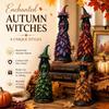 Resin Material Autumn Witch Figurine Desktop Decoration Witch Shelf Decoration  Mantel Display