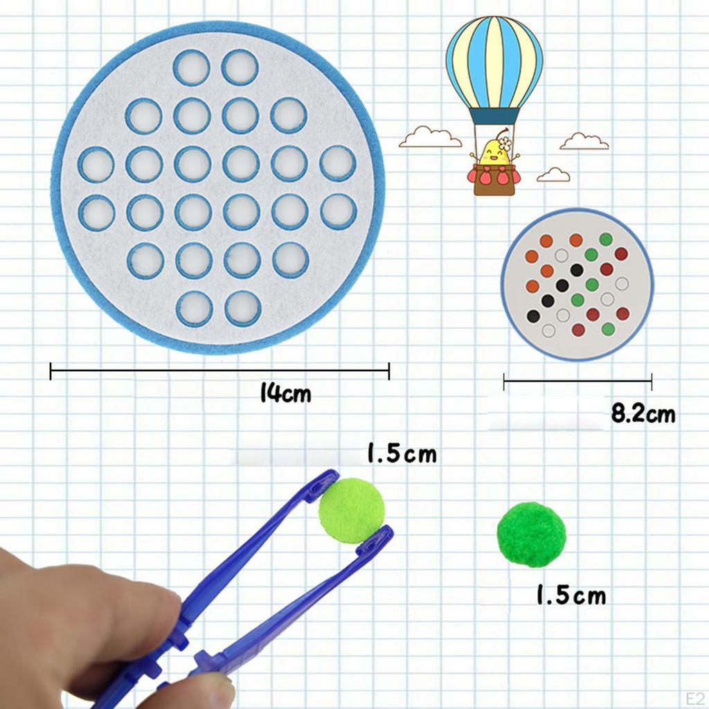 Color Matching Game Chic Birthday Gifts Interactive Toy Practical Clip Ball Puzzle for Nursery