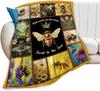 Colorful Guitar Music Note Throw Blanket Ultra Soft Fuzzy Plush Bedding X Inches Perfect Gifts for Music Lovers Women Girls Kids