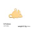 5 Pieces of Animal Stainless Steel Jewelry Made of Dragonfly Butterfly Cat Elephant Dolphin DIY Bracelet Accessories as Gifts