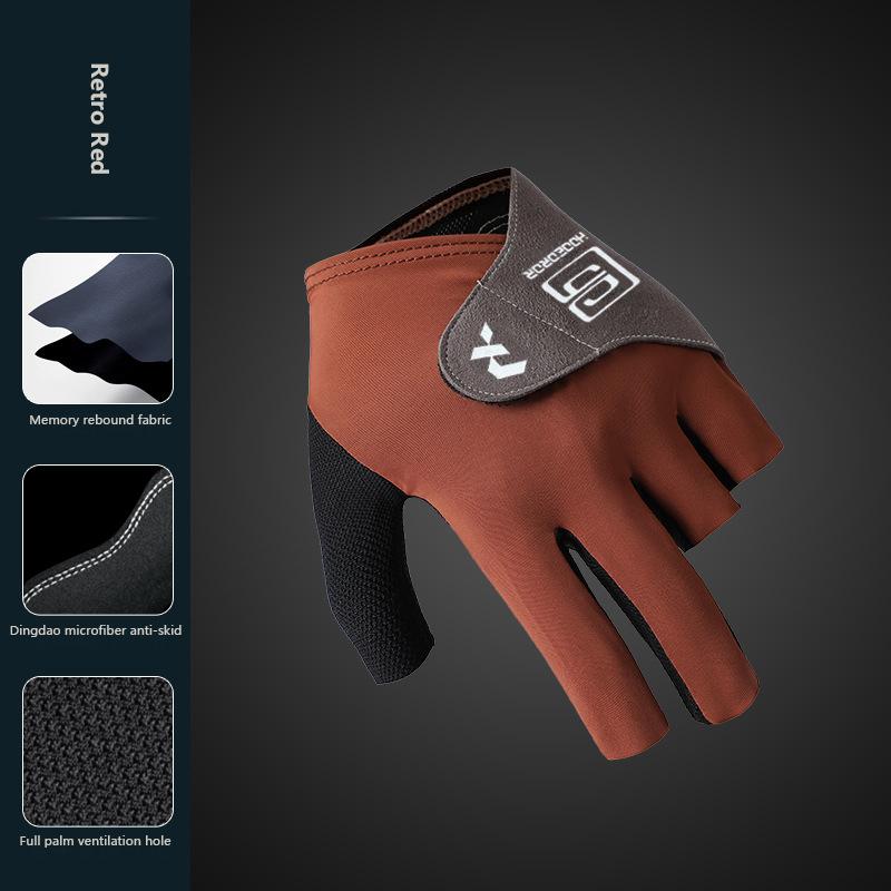 1Pc Anti-slip Breathable Billiard Training Gloves Billiards Glove Left Hand Snooker 5-Finger Glove For Men And Women