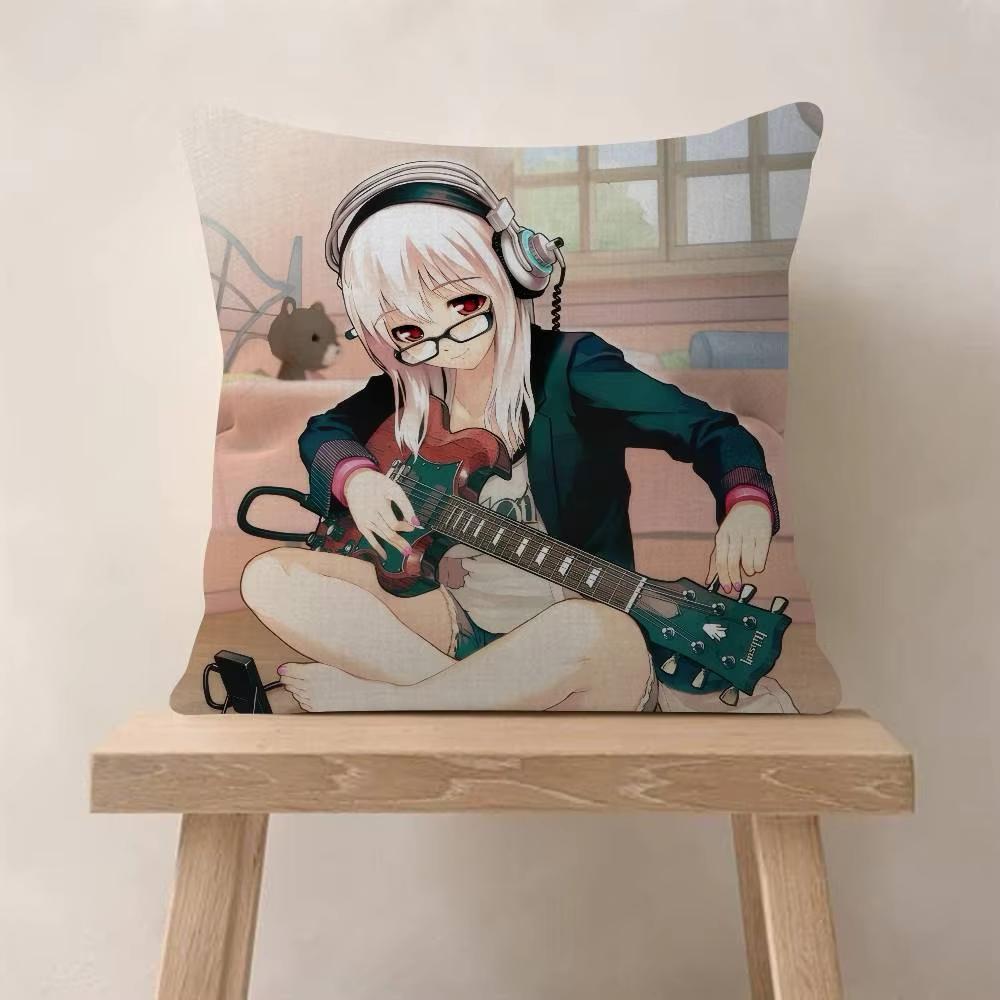 Beautiful Super Sonico Anime Cushion Cover Decor Pillowcase Home Sofa Pillow Cover