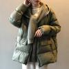 New down jacket women's short detachable knitted hooded shawl design sense niche winter coat tide
