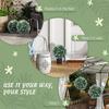 Set Of 2 Artificial Plant Topiary Balls UV Protected Fake Decorative Plants Blue