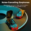1 Pair Mini Wireless Earphones Ergonomic Noise Cancelling HiFi Sound Bluetooth-compatible 5.4 Earbuds LED Display Sports Car Case Running Headphone