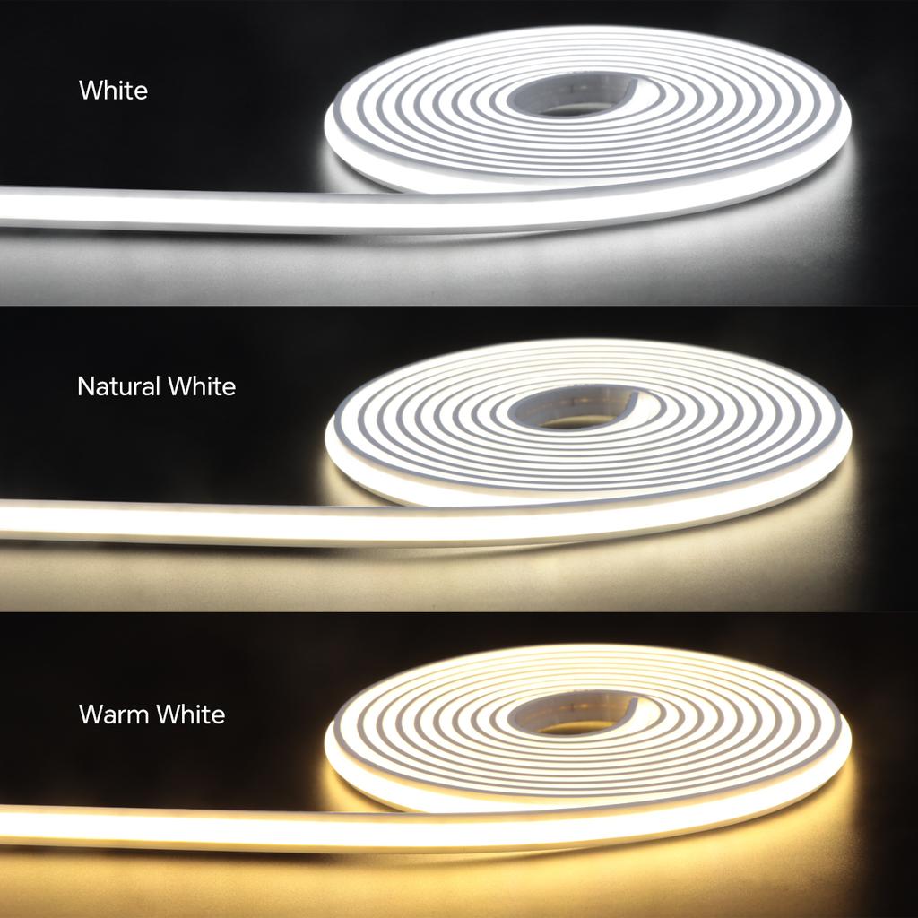 High End COB LED Neon Light Strip 24V Luminous Even,No Dark Area, Bright, Self-adhesive Neon Tape Waterproof Ribbon Room Decor