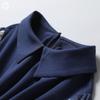 Layered Chiffon Blouse with Paisley Puff Long and Contrasting Navy Blue J-Scott Women's Print, Sleeves, Sleeves, Fabrics, (JS33-NV-2XL)