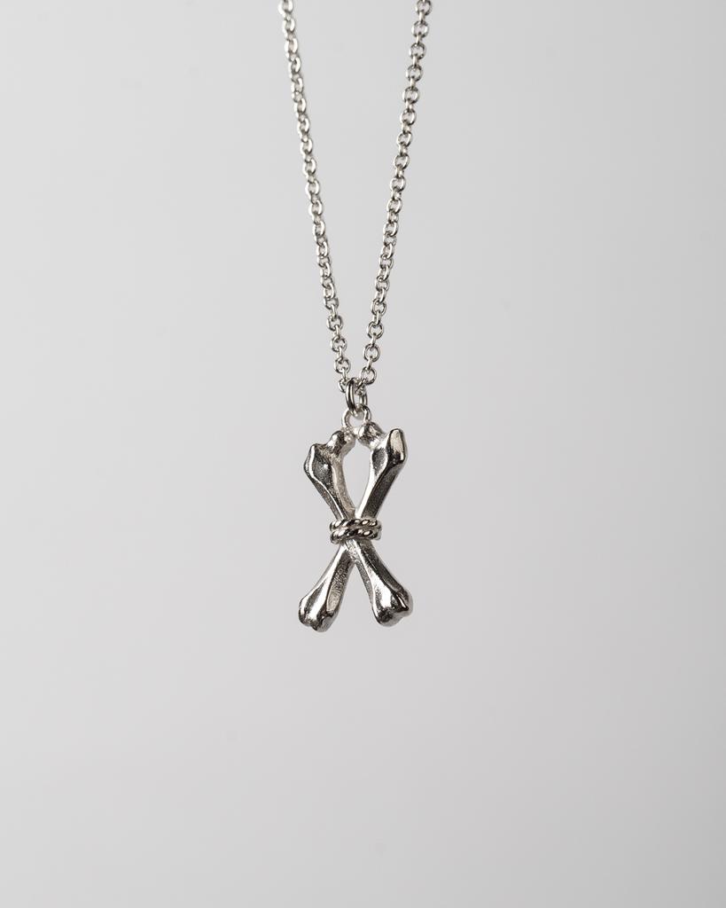 Core Brass Memento Mori Bones Pendant Necklace