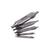 1 Set 1/1.5/2/2.5/3/4/5 Center Drill Bits Set,60-Degree Angle Center Drill Bits Kit Countersink Tools For Lathe Metalworking
