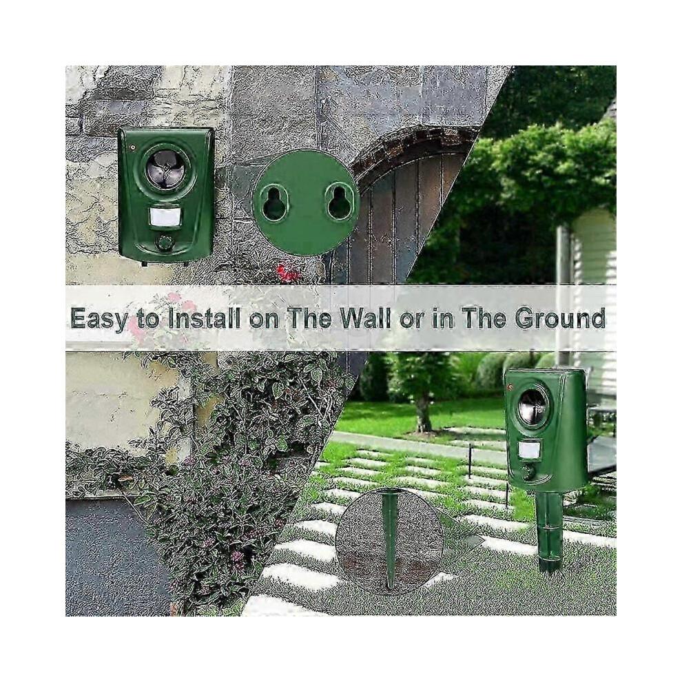 Fox Deterrent Cat Repellent Ultrasonic Cat Scarers for Gardens Bird Deterrent Dog Animal Repeller Battery Operated Waterproof Adjustable Sensitivity M