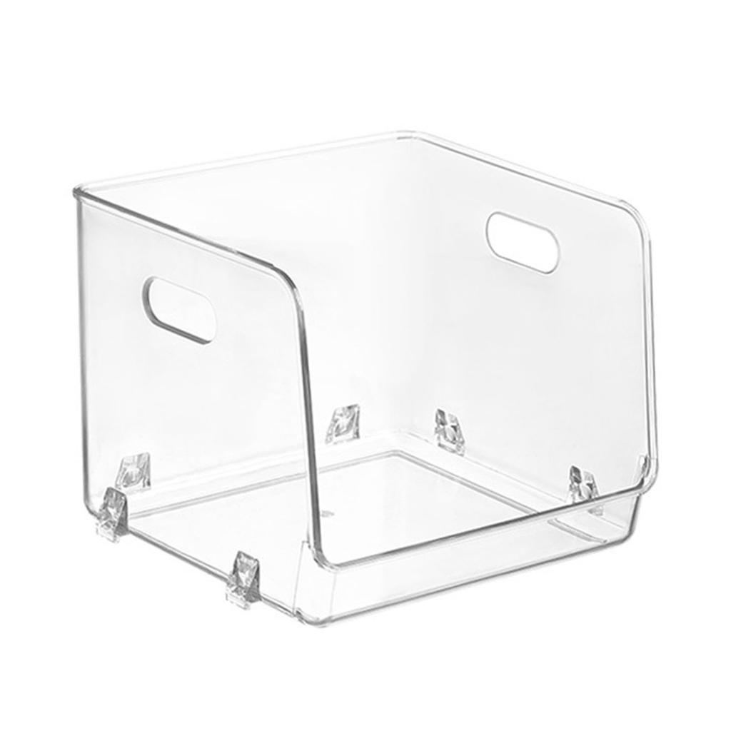 Boîte de rangement de bureau en acrylique transparent et empilable pour maquillage
