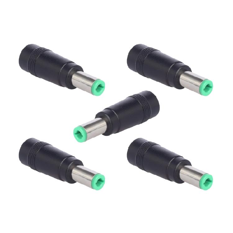 DC5521 Female Connector Converters, 5Pack Direct Current Barrels Adapters with DC6.5X3.0Mm/DC6.3X3.0Mm Male Plugs Output and Direct Connection