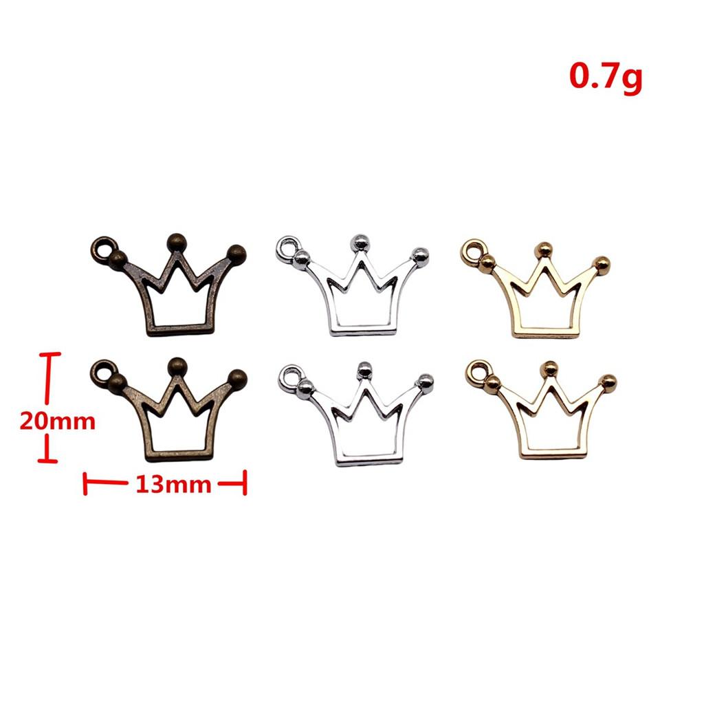 Crown Charms Multi Color Alloy Pendants For Royal Princess Jewelry Accessories