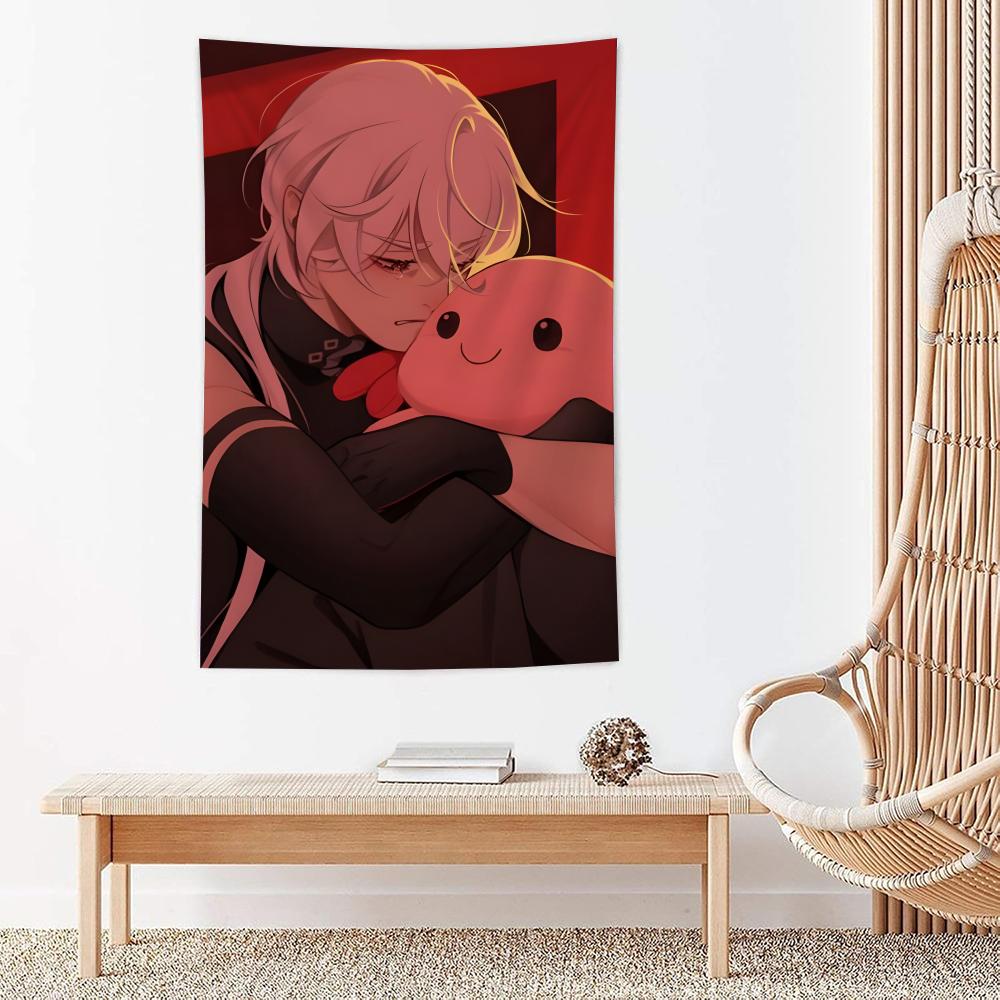 Game A DDate With Death Tapestry For Bedroom Living Room Outdoor Wall Decor Simple Stylish Art Piece Vertical Design