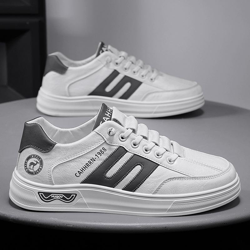 Men's shoes 2025 new spring trend versatile casual one-pedal men's board shoes non-slip soft-soled work white shoes