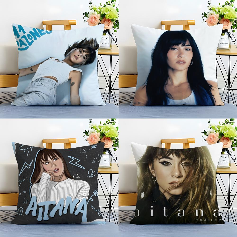 Popstar Sängerin AAitana OOcanaS Kissenbezug Leinen Kissenhülle Weich für Sofa Bett Wohnzimmer Dekoration