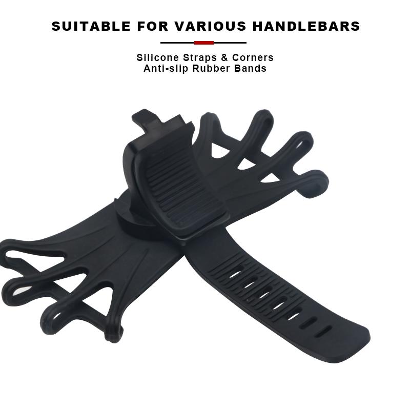 Universal Bicycle Mobile Phone Holder Silicone Material MTB Road Bike Navigation Bracket GPS Clip Quick Mount Cycling Accessory