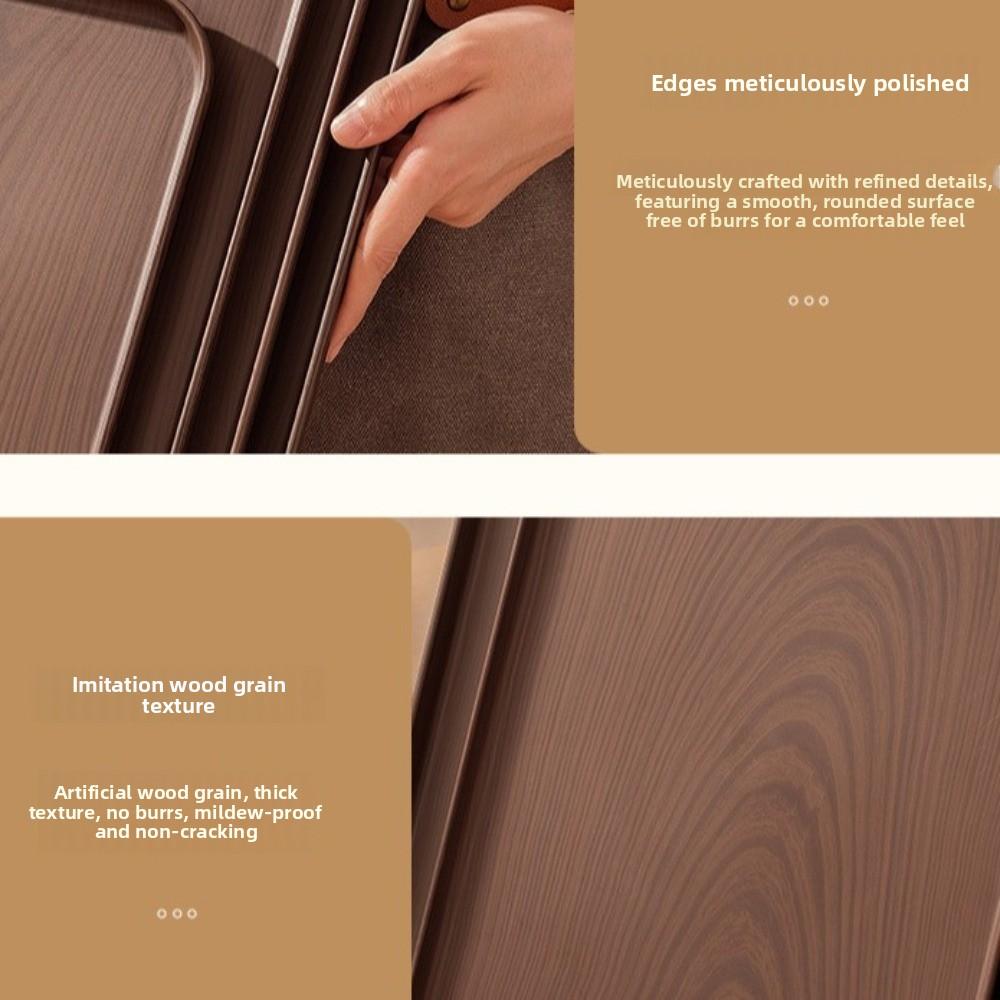 20/26/32/38cm Imitation Wooden Tray Round Shape Food Tray Imitation Wooden Serving Tray  Home Use