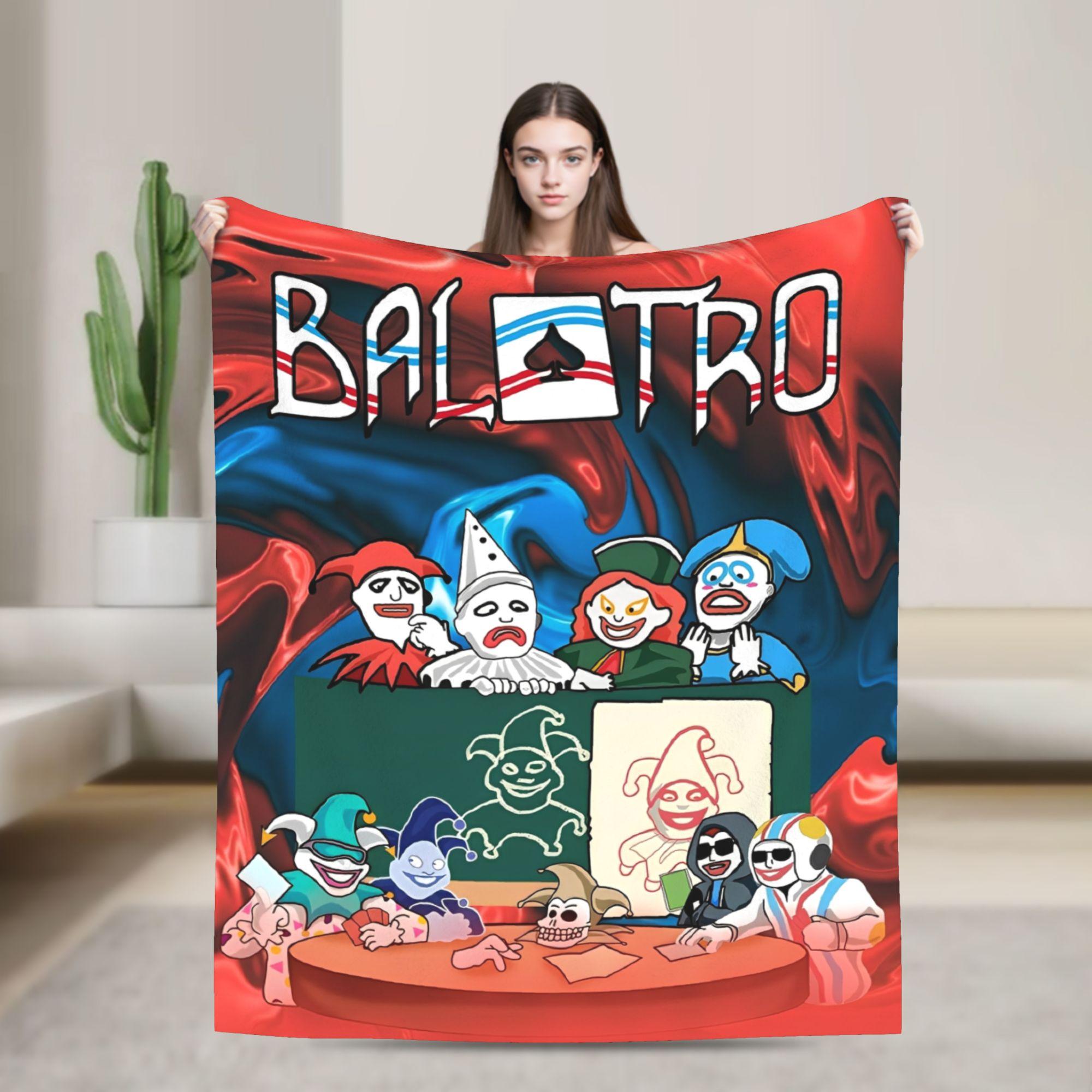 

Balatro Карти Джокер-Джимбо Ковдри Настільна гра Фланель Смішне Дихаюче Пледове ковдру для дому Ресторану Зими Офісу 80x60in