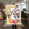 1Pc Diddl Print Flannel Blanket, High Quality Comfortable for All Seasons, Home Decor, Warmth and Comfort, Perfect for Christmas Gifts