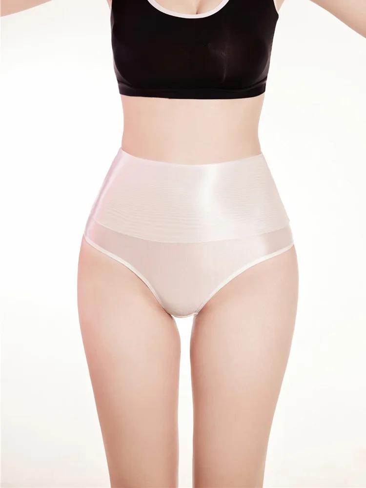 Hohe Taille Damen Tanga Schwarz Bauch Hüftstraffende Slips Körperformende Unterwäsche Atmungsaktive Damenhöschen Dünne Durchsichtige Lingerie One Size&1pc beige